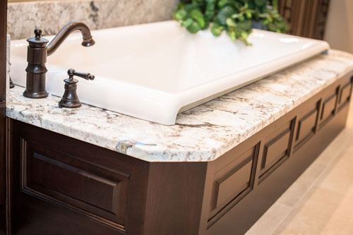 image of granite surround of bathtub